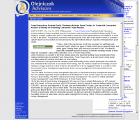 Money Making Opportunity Story in  Olejniczak Advisors  by Forex Peace Army