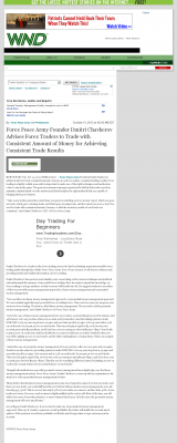 Money Making Opportunity Story in  WorldNetDaily  by Forex Peace Army