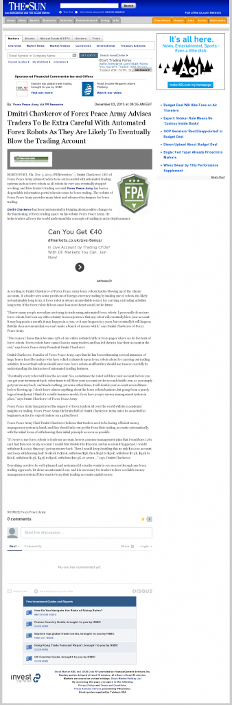 Trading Robots will Blow Trading Account San Bernardino County Sun (San Bernardino, CA) by Dmitri Chavkerov